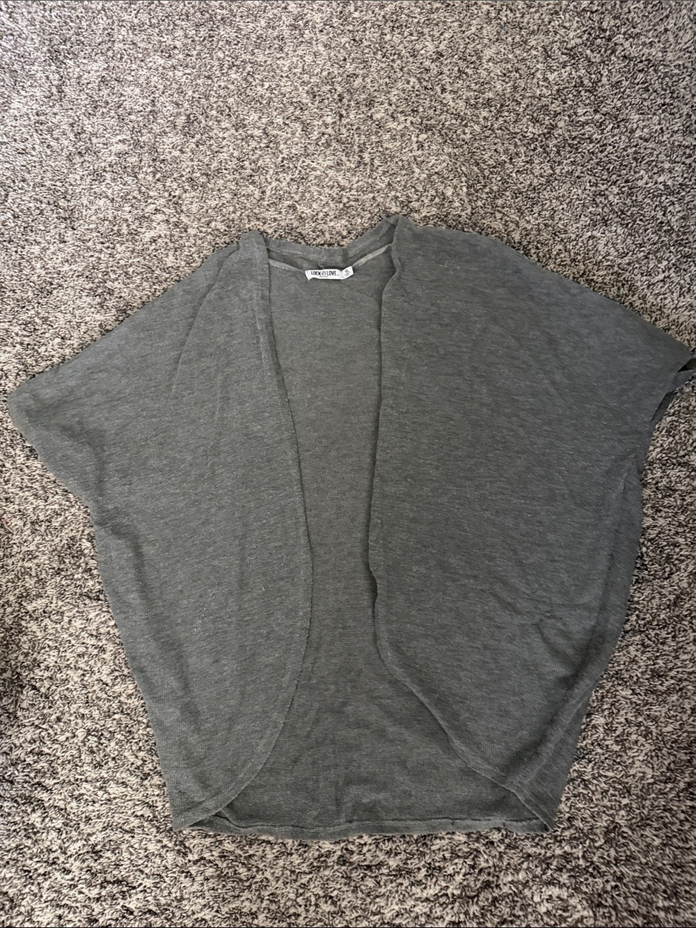 Lightweight Gray Open-Front Women's Cardigan